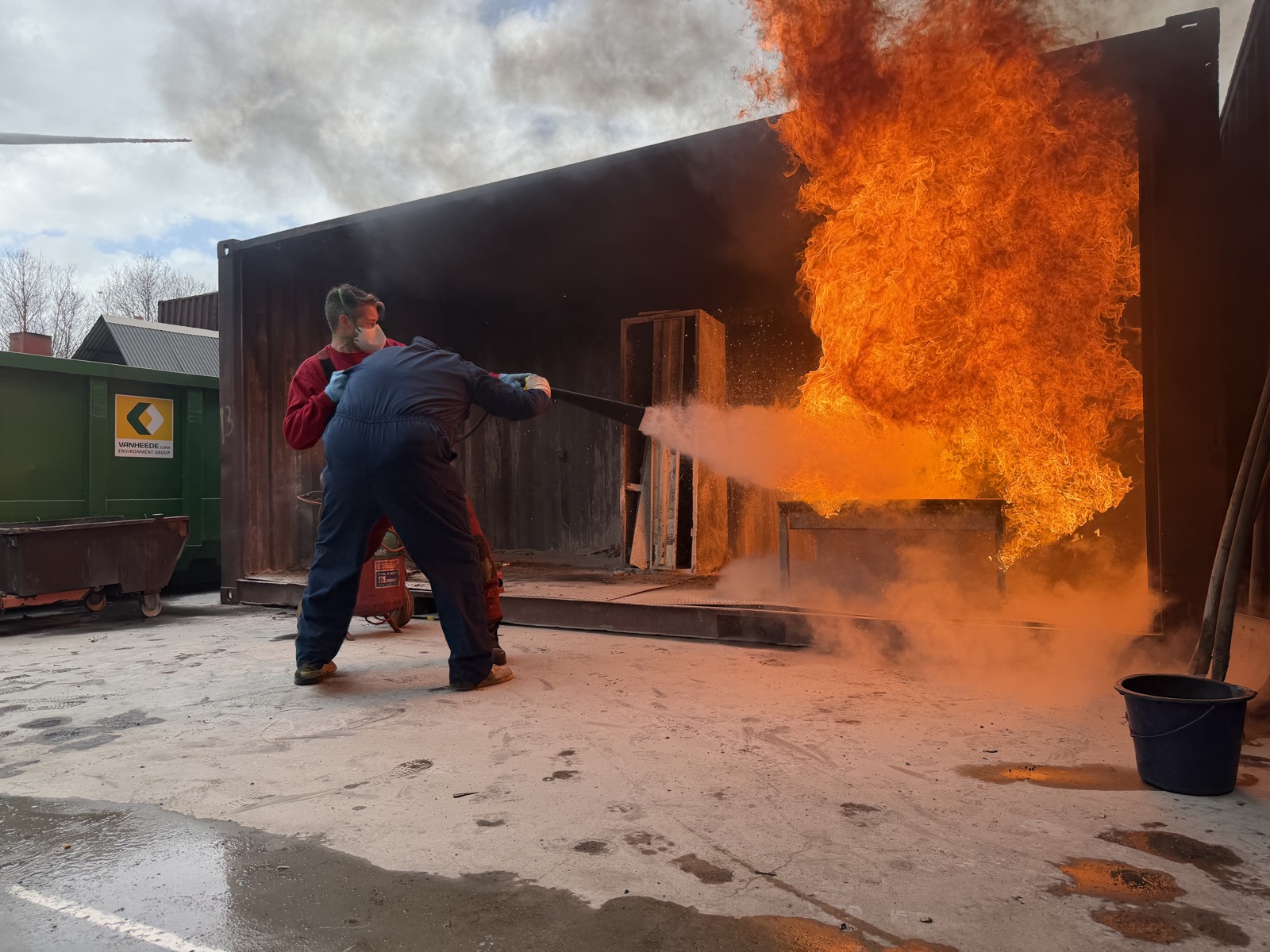 Pyred crew during a firefighting course
