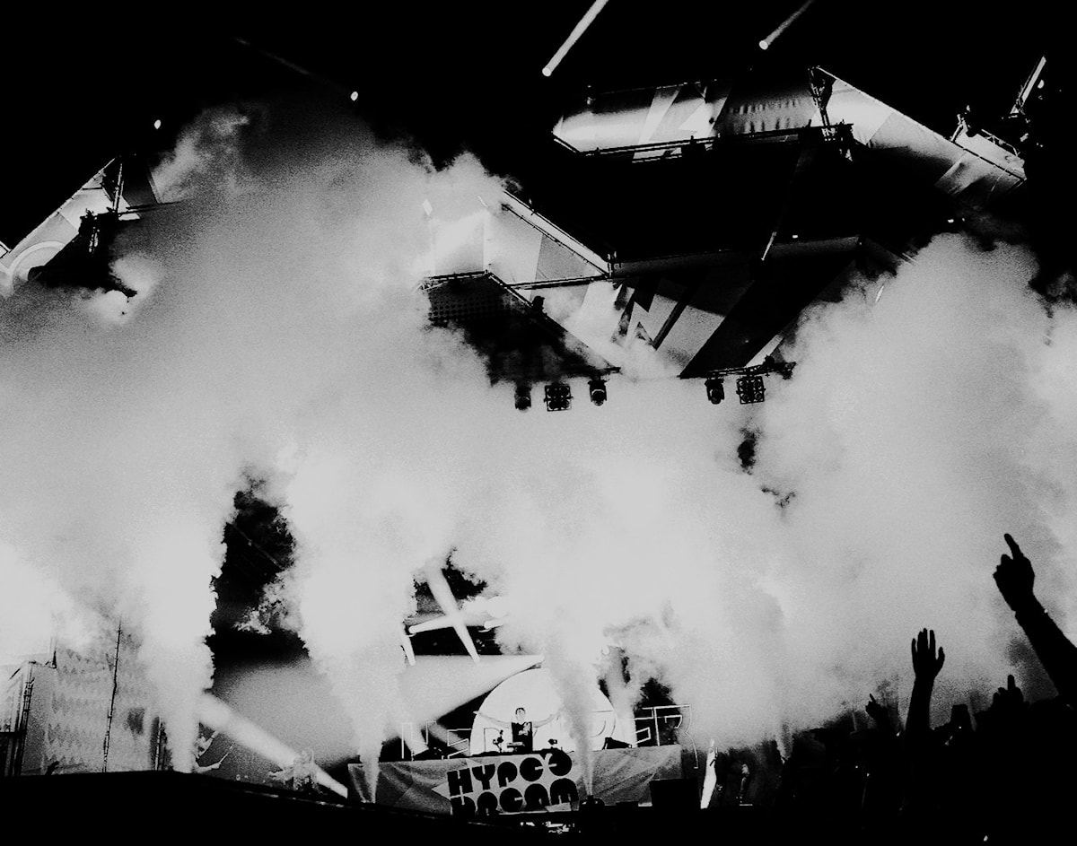 Pyred special effects at a live show